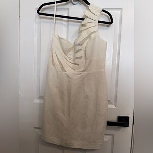 ASOS NWT Elegant Cream One-Shoulder Dress